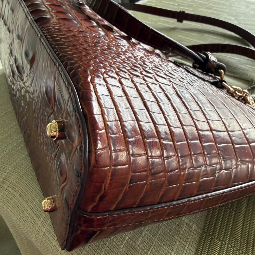 Brahmin Melbourne Collection Mini Asher Crocodile-Satchel Bag - Picture 5 of 10